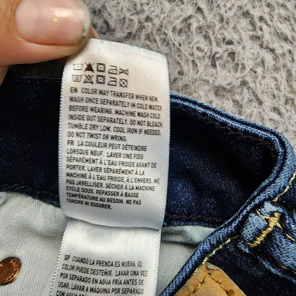 American Eagle Outfitters Jeans Mens 28x30 Dark Wash Stretch Low Rise Bootcut - Picture 15 of 16